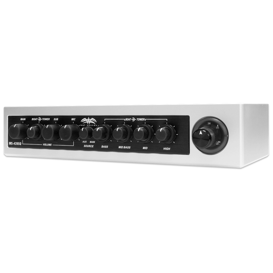 WS-EQ UDM-S | Wet Sounds Billet WS420-SQ W/ BT Knob Under Dash Mount - Silver WS-EQ UDM-S | Wet Sounds Billet WS420-SQ W/ BT Knob Under Dash Mount - Silver
