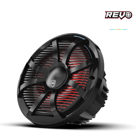 REVO CX-10 SW-B S2 | REVO Series 10-inch High-Output Component Style Coaxial Speakers w/ SW-Black RGB Grilles REVO CX-10 SW-B S2 | REVO Series 10-inch High-Output Component Style Coaxial Speakers w/ SW-Black RGB Grilles