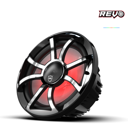 REVO CX-10 XS-B-SS S2 | REVO Series 10-inch High-Output Component Style Coaxial Speakers w/ XS-Black-Stainless Steel RGB Grilles REVO CX-10 XS-B-SS S2 | REVO Series 10-inch High-Output Component Style Coaxial Speakers w/ XS-Black-Stainless Steel RGB Grilles