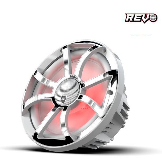 REVO CX-10 XS-W-SS S2 | REVO Series 10-inch High-Output Component Style Coaxial Speakers w/ XS-White-Stainless Steel RGB Grilles REVO CX-10 XS-W-SS S2 | REVO Series 10-inch High-Output Component Style Coaxial Speakers w/ XS-White-Stainless Steel RGB Grilles