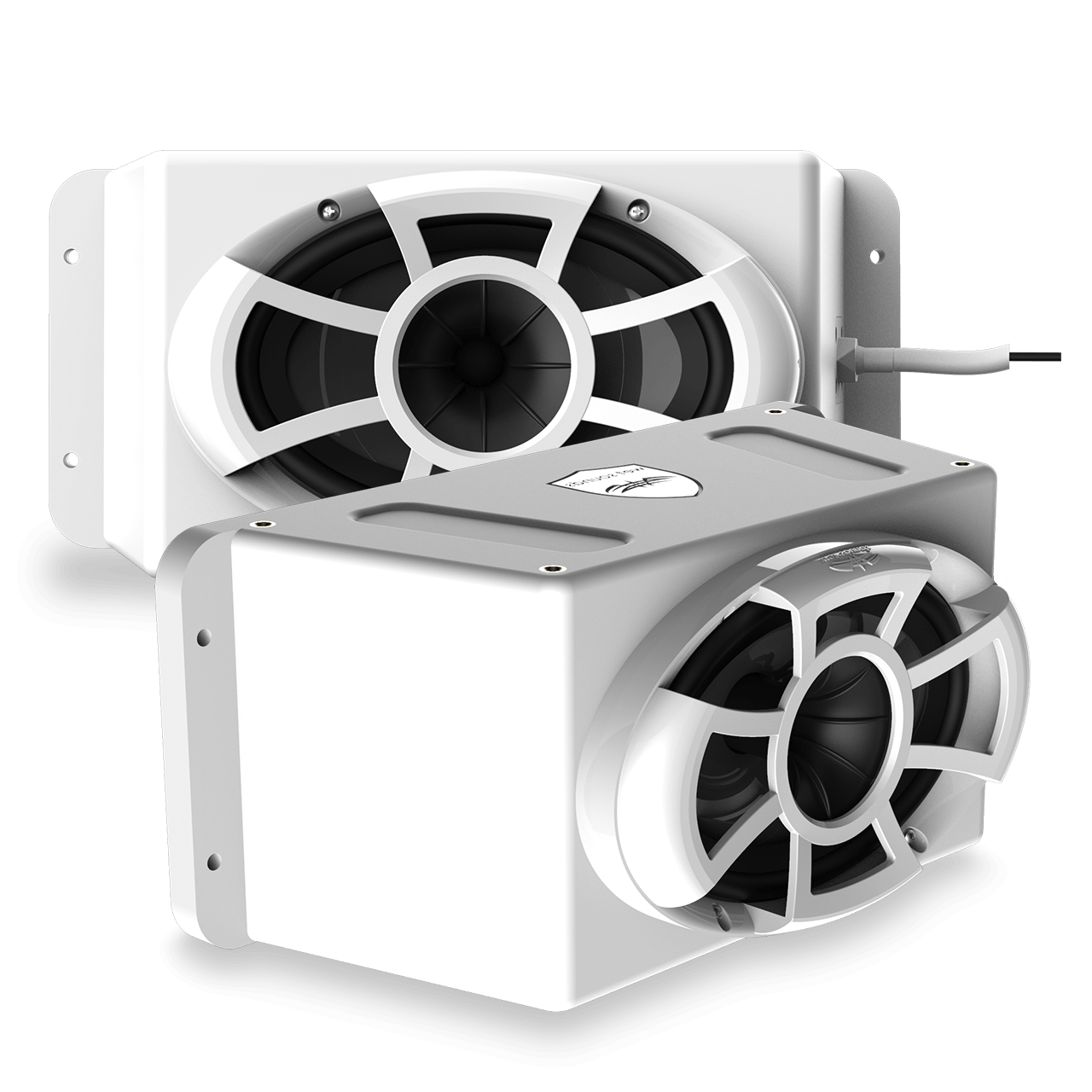 Wet Sounds | Revolution Series 5x7 HLCD With Surface Mountable Roto-Mold Enclosure + Grill - White