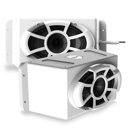 Wet Sounds | Revolution Series 5x7 HLCD With Surface Mountable Roto-Mold Enclosure + Grill - White