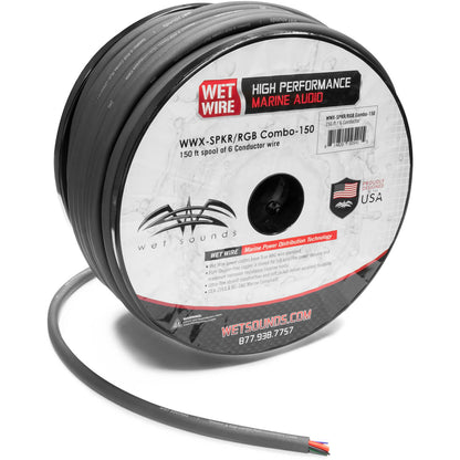 SPKR/RGB COMBO-150 | Wet Sounds Frosted Speaker/RGB Combo Wire 150' Spool