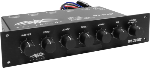 WS-220 BT | Wet Sounds Marine 4-Zone Level Controller w/ Integrated Bluetooth