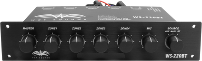 WS-220 BT | Wet Sounds Marine 4-Zone Level Controller w/ Integrated Bluetooth