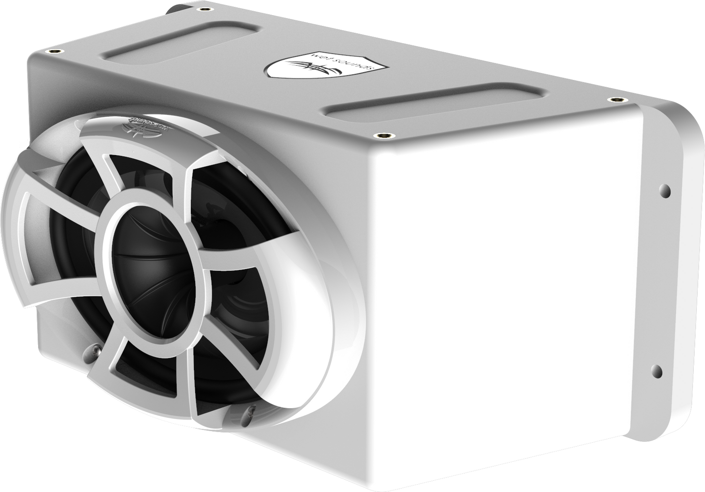 Wet Sounds | REV Series 6x9 HLCD w/ Surface Mountable Roto-mold Enclosure & Grille - White