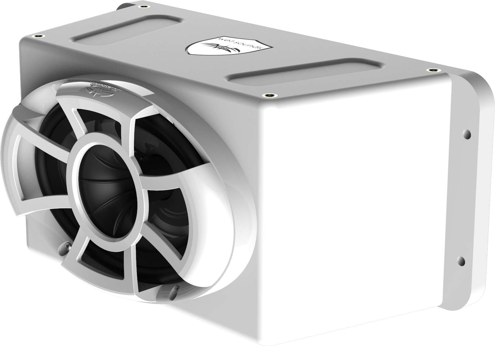 Wet Sounds | REV Series 6x9 HLCD w/ Surface Mountable Roto-mold Enclosure & Grille - White