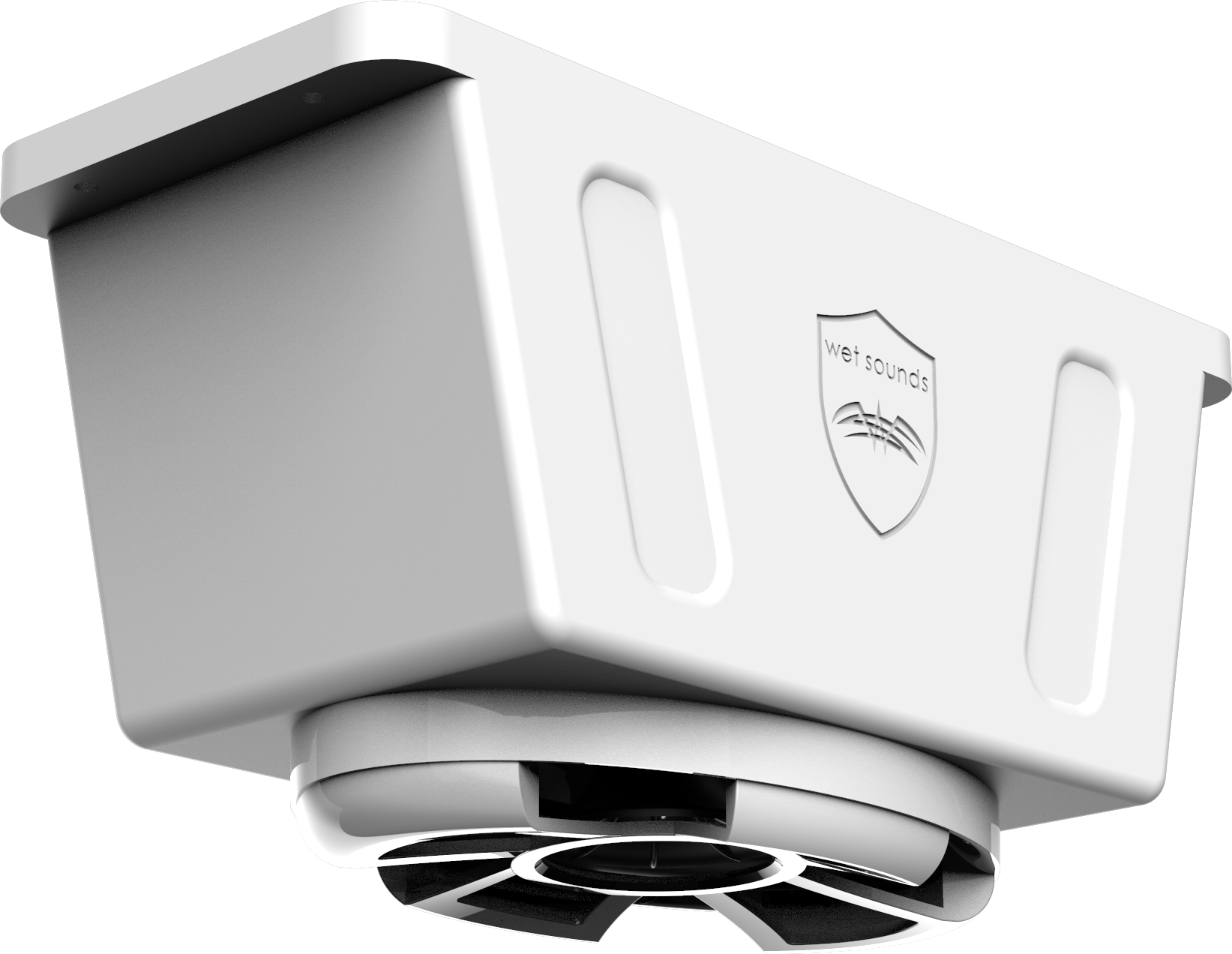Wet Sounds | REV Series 6x9 HLCD w/ Surface Mountable Roto-mold Enclosure & Grille - White