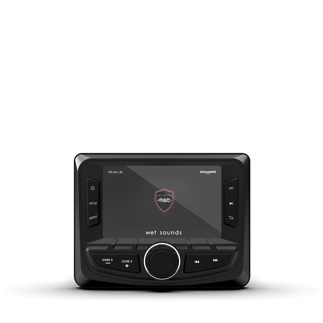WS-MC-20 | Wet Sounds 2-Zone Media Center w/ SiriusXM-Ready and NMEA 2000 Connectivity