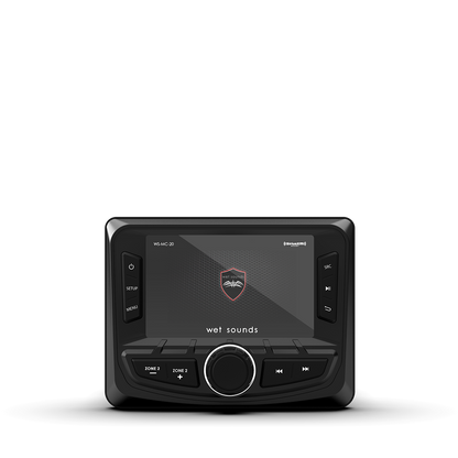 WS-MC-20 | Wet Sounds 2-Zone Media Center w/ SiriusXM-Ready and NMEA 2000 Connectivity