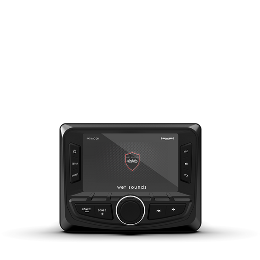 WS-MC-20 | Wet Sounds 2-Zone Media Center w/ SiriusXM-Ready and NMEA 2000 Connectivity