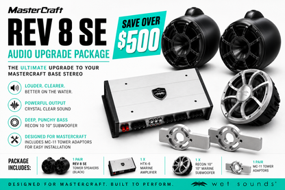 MasterCraft Rev 8 SE package with 10" Sub