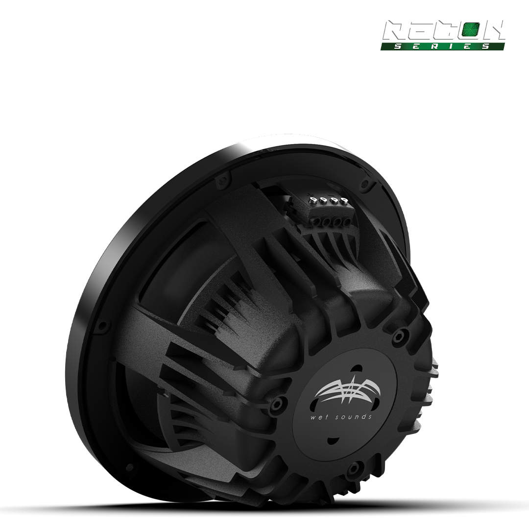 RECON 10 FA-BG | Wet Sounds RECON Series 10-inch Free-Air Marine Subwoofer - 4Ω Black with XS Black Grille