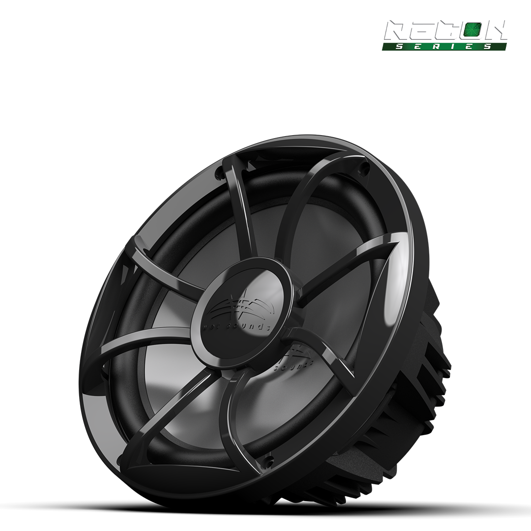 RECON 10 FA-BG | Wet Sounds RECON Series 10-inch Free-Air Marine Subwoofer - 4Ω Black with XS Black Grille