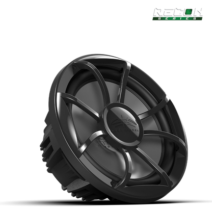 RECON 10 FA-BG | Wet Sounds RECON Series 10-inch Free-Air Marine Subwoofer - 4Ω Black with XS Black Grille