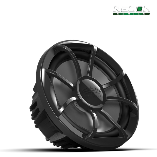 RECON 10 FA-BG | Wet Sounds RECON Series 10-inch Free-Air Marine Subwoofer - 4Ω Black with XS Black Grille