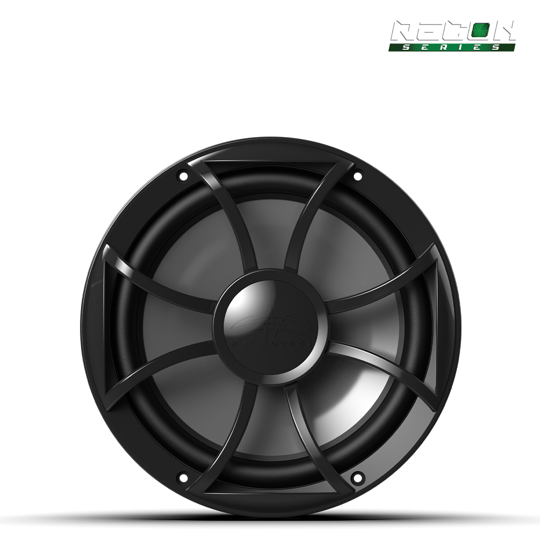 RECON 10 FA-BG | Wet Sounds RECON Series 10-inch Free-Air Marine Subwoofer - 4Ω Black with XS Black Grille