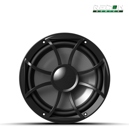 RECON 10 FA-BG | Wet Sounds RECON Series 10-inch Free-Air Marine Subwoofer - 4Ω Black with XS Black Grille