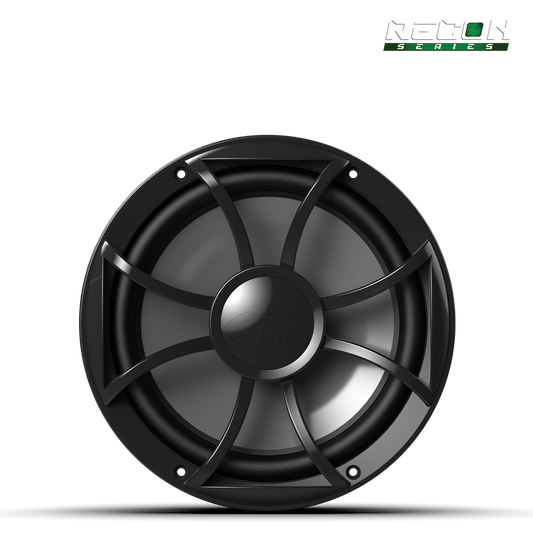 RECON 10 FA-BG | Wet Sounds RECON Series 10-inch Free-Air Marine Subwoofer - 4Ω Black with XS Black Grille