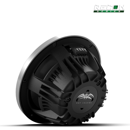 RECON 10 FA-S | Wet Sounds RECON Series 10-inch Free-Air Marine Subwoofer - 4Ω Black with XS Silver Grille