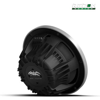 RECON 10 FA-S | Wet Sounds RECON Series 10-inch Free-Air Marine Subwoofer - 4Ω Black with XS Silver Grille