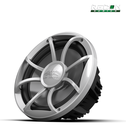 RECON 10 FA-S | Wet Sounds RECON Series 10-inch Free-Air Marine Subwoofer - 4Ω Black with XS Silver Grille