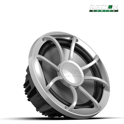 RECON 10 FA-S | Wet Sounds RECON Series 10-inch Free-Air Marine Subwoofer - 4Ω Black with XS Silver Grille