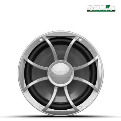 RECON 10 FA-S | Wet Sounds RECON Series 10-inch Free-Air Marine Subwoofer - 4Ω Black with XS Silver Grille