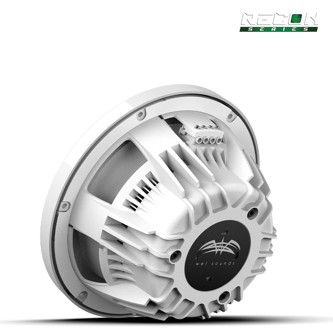 RECON 10 FA-XW-W | Wet Sounds RECON Series 10-inch Free-Air Marine Subwoofer - 4Ω White with XW White Grille