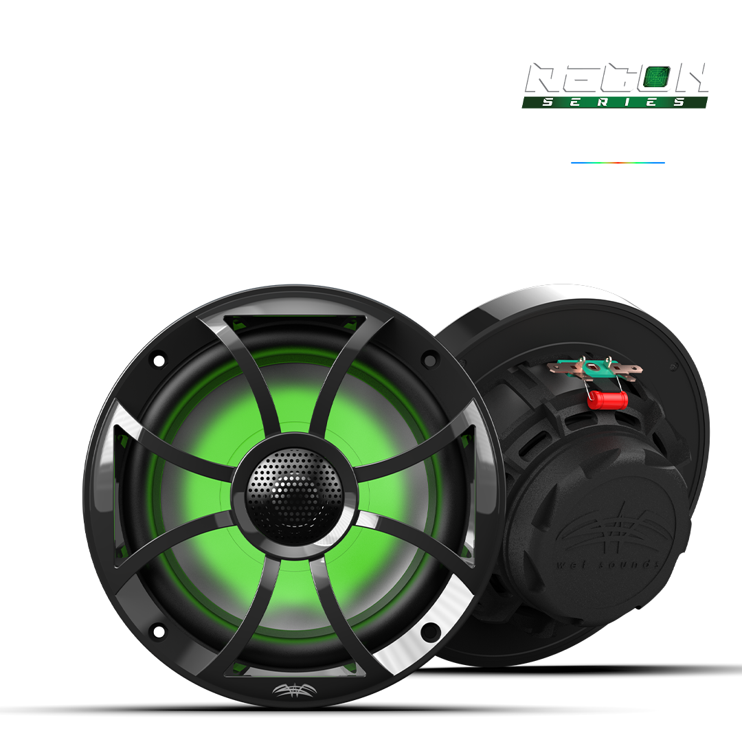 RECON 6-BG RGB | RECON Series 6.5-inch High-Output Component Style Coaxial Speakers w/ XS-Black RGB Grilles