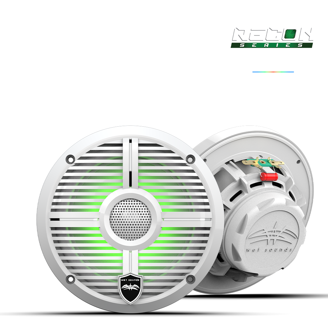 RECON 6 XW-W RGB | RECON Series 6.5-inch High-Output Component Style Coaxial Speakers w/ XW-White RGB Grilles