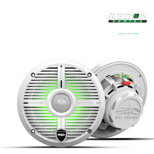 RECON 6 XW-W RGB | RECON Series 6.5-inch High-Output Component Style Coaxial Speakers w/ XW-White RGB Grilles