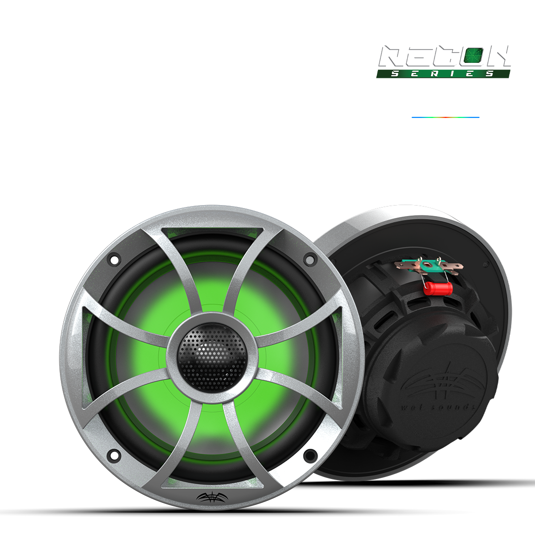 RECON 6-S RGB | RECON Series 6.5-inch High-Output Component Style Coaxial Speakers w/ XS-Silver RGB Grilles