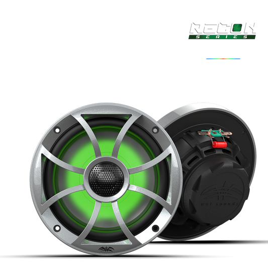 RECON 6-S RGB | RECON Series 6.5-inch High-Output Component Style Coaxial Speakers w/ XS-Silver RGB Grilles