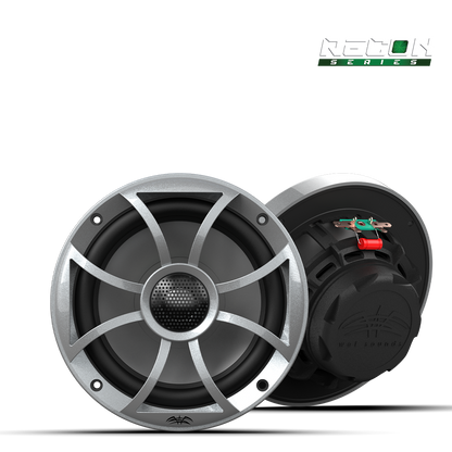 RECON 6-S | RECON Series 6.5-inch High-Output Component Style Coaxial Speakers w/ XS-Silver Grilles
