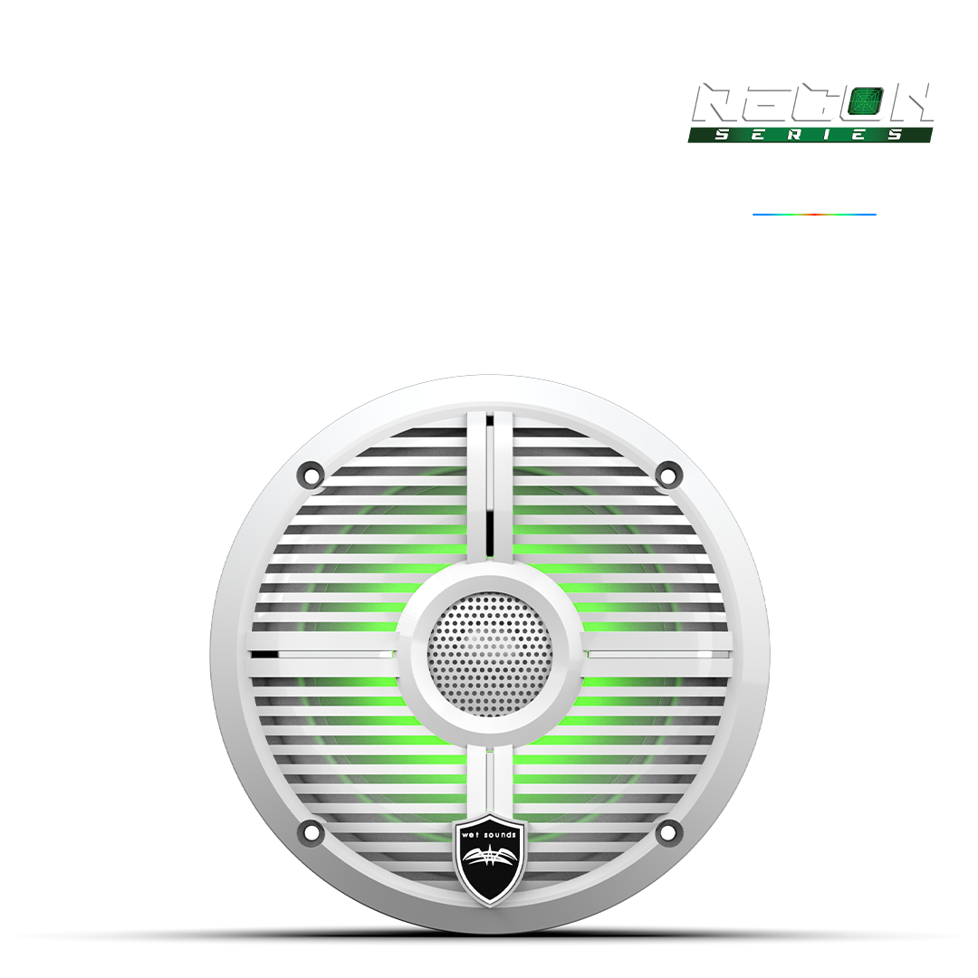RECON 6 XW-W RGB | RECON Series 6.5-inch High-Output Component Style Coaxial Speakers w/ XW-White RGB Grilles