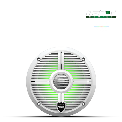 RECON 6 XW-W RGB | RECON Series 6.5-inch High-Output Component Style Coaxial Speakers w/ XW-White RGB Grilles