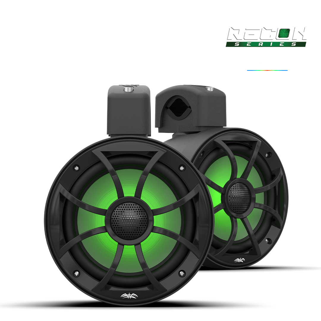 RECON 6 POD-BG | Wet Sounds 6.5-Inch Coaxial Tower Speakers w/ XS-Black RGB Grilles