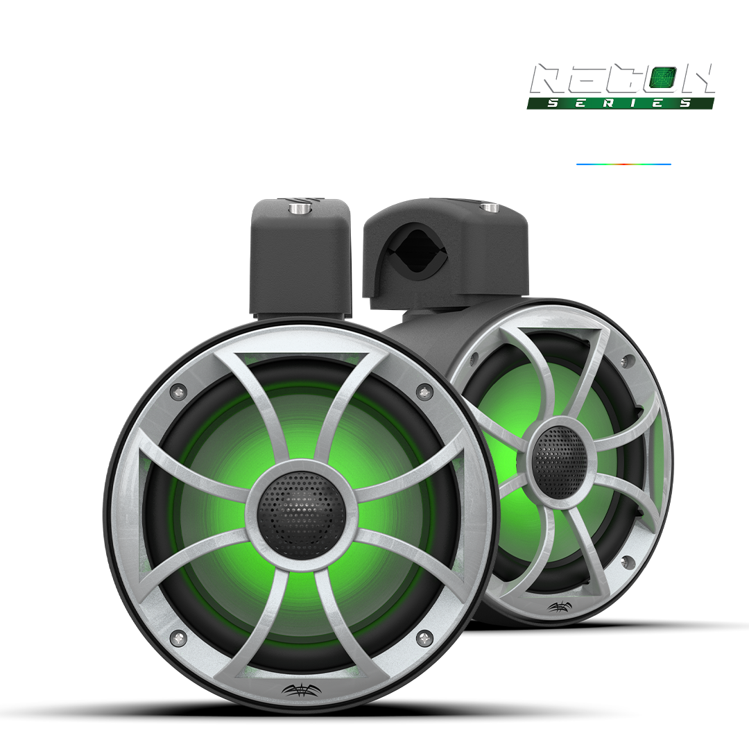 RECON 6 POD-B | Wet Sounds 6.5-Inch Coaxial Tower Speakers w/ XS-Silver RGB Grilles