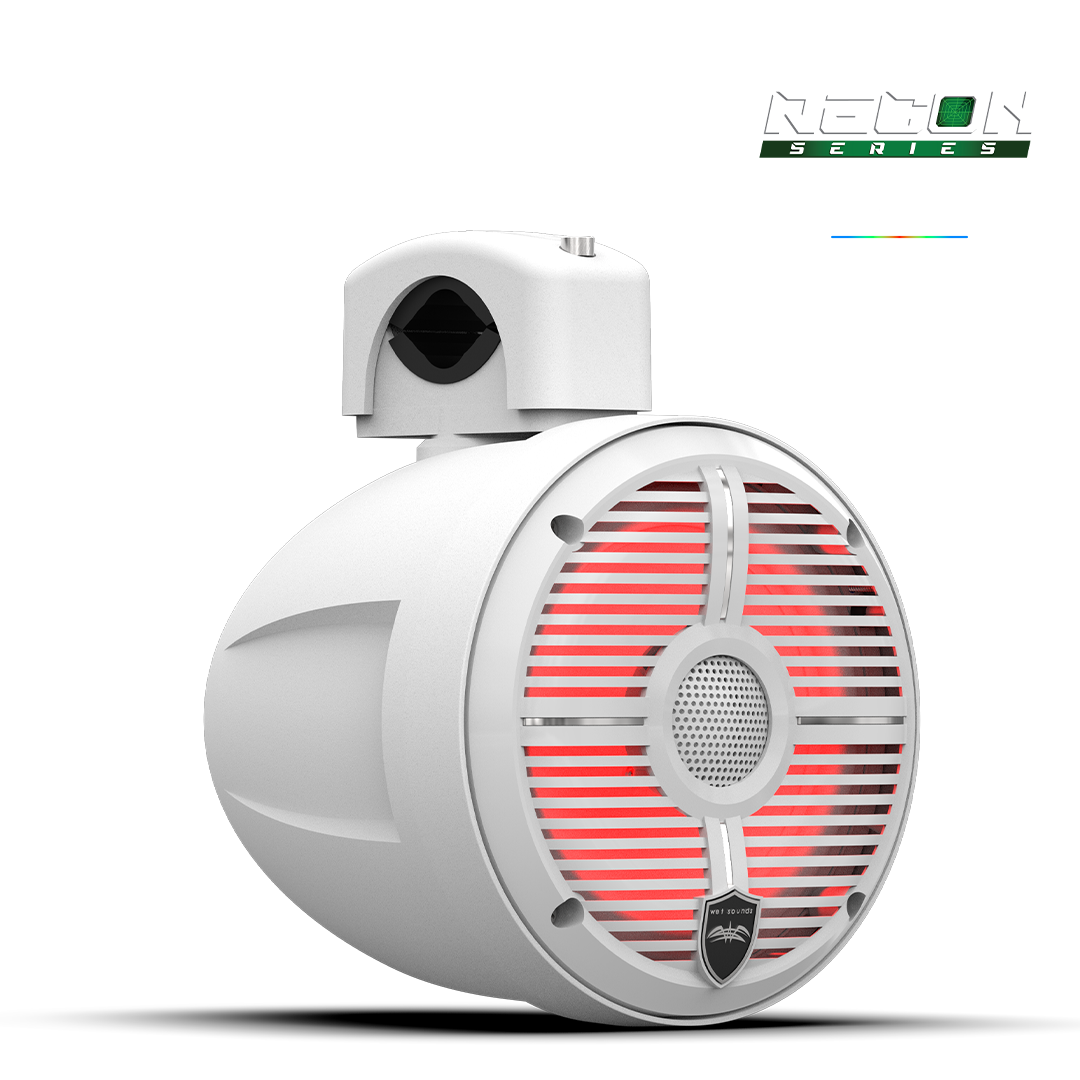 RECON 6 POD-W | Wet Sounds 6.5-Inch Coaxial Tower Speakers w/ XW-White RGB Grilles