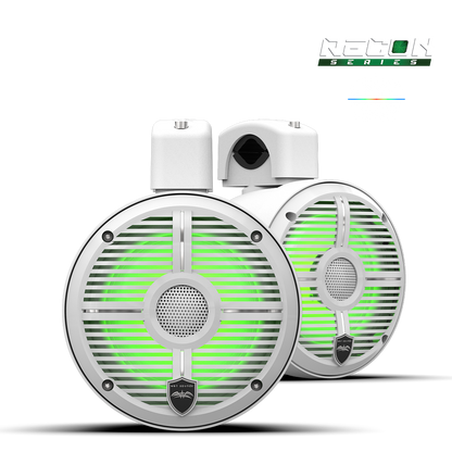 RECON 6 POD-W | Wet Sounds 6.5-Inch Coaxial Tower Speakers w/ XW-White RGB Grilles