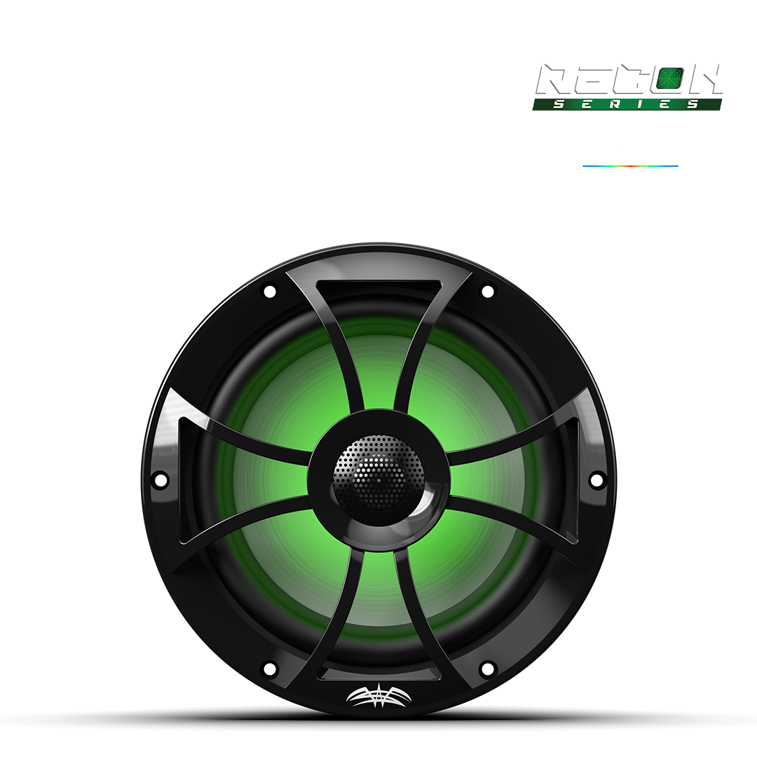 RECON 8-BG RGB | RECON Series 8-inch High-Output Component Style Coaxial Speakers w/ XS-Black RGB Grilles
