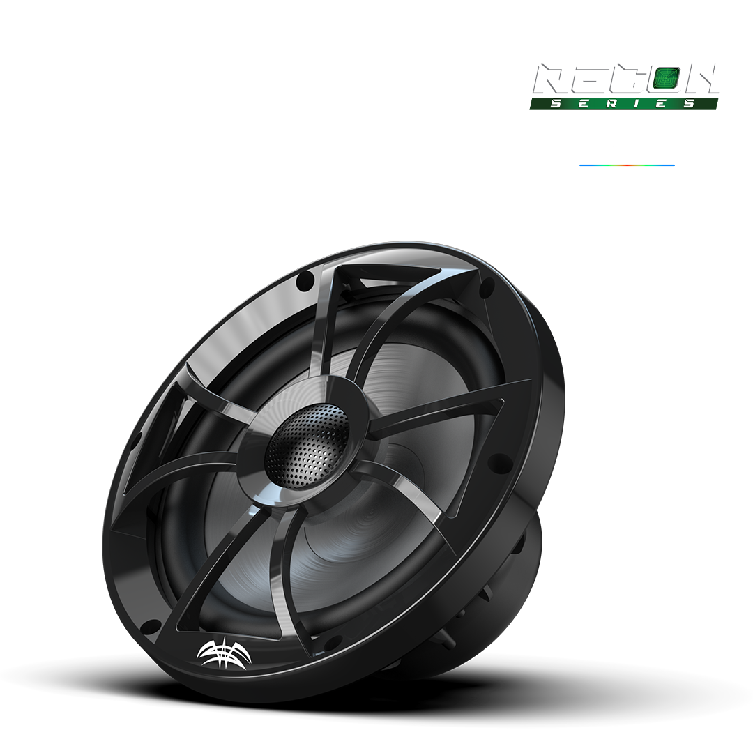 RECON 8-BG RGB | RECON Series 8-inch High-Output Component Style Coaxial Speakers w/ XS-Black RGB Grilles