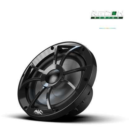 RECON 8-BG RGB | RECON Series 8-inch High-Output Component Style Coaxial Speakers w/ XS-Black RGB Grilles