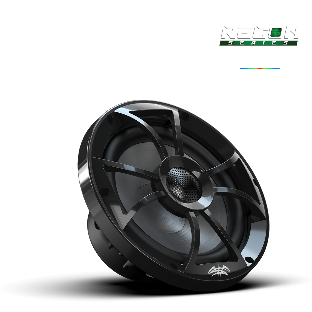 RECON 8-BG RGB | RECON Series 8-inch High-Output Component Style Coaxial Speakers w/ XS-Black RGB Grilles