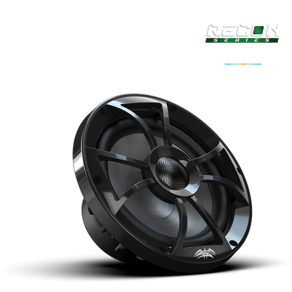 RECON 8-BG RGB | RECON Series 8-inch High-Output Component Style Coaxial Speakers w/ XS-Black RGB Grilles