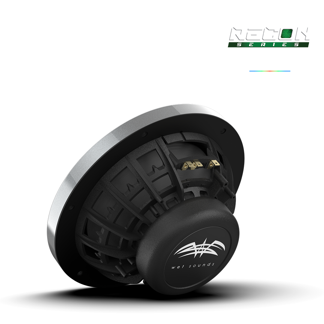 RECON 8-S RGB | RECON Series 8-inch High-Output Component Style Coaxial Speakers w/ XS-Silver RGB Grilles