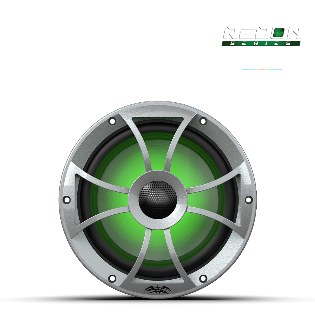 RECON 8-S RGB | RECON Series 8-inch High-Output Component Style Coaxial Speakers w/ XS-Silver RGB Grilles