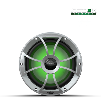 RECON 8-S RGB | RECON Series 8-inch High-Output Component Style Coaxial Speakers w/ XS-Silver RGB Grilles