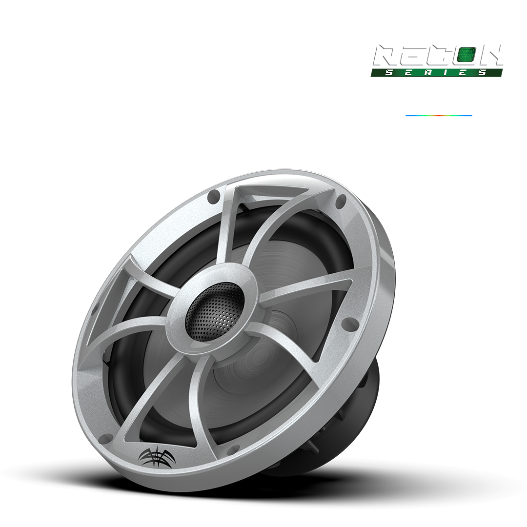 RECON 8-S RGB | RECON Series 8-inch High-Output Component Style Coaxial Speakers w/ XS-Silver RGB Grilles
